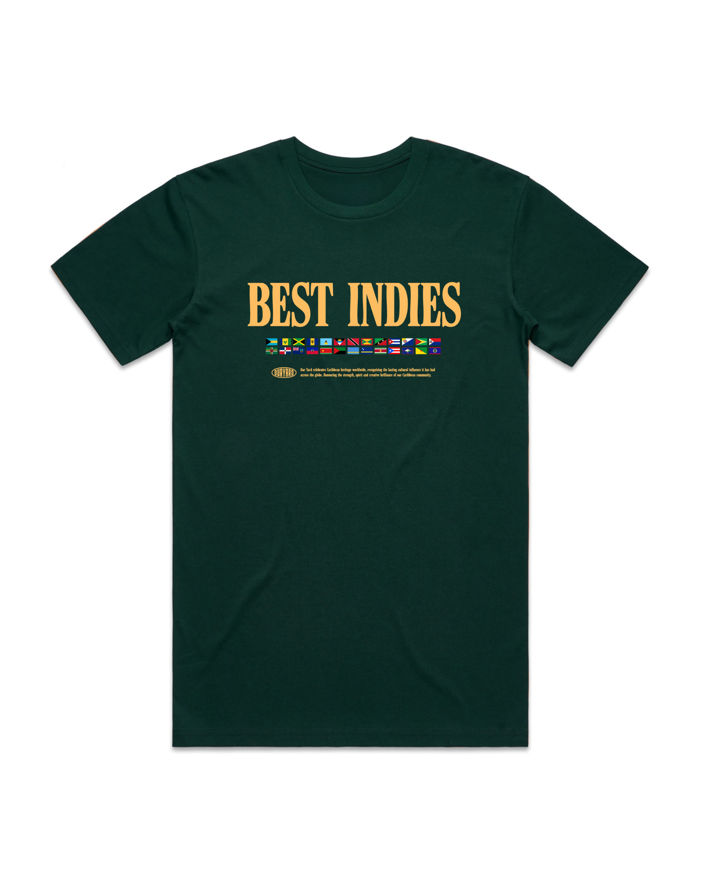 (Front Print) Best Indies - Pine Green T-Shirt